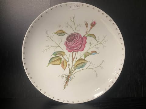 Fürstenberg Porzellanteller – Goldene Hochzeit