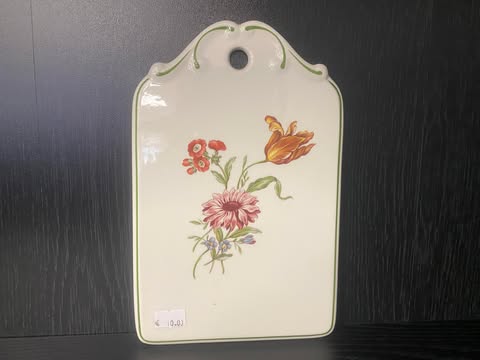 Porzellantafel – Blumenmotiv