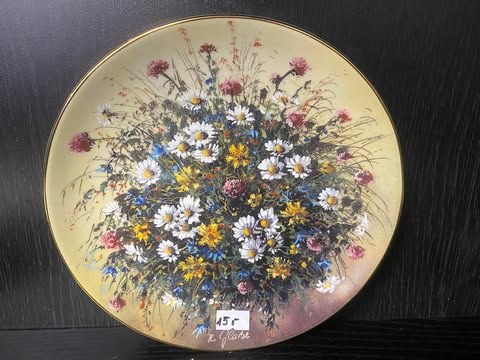 Porzellanteller – Margeritenstrauß