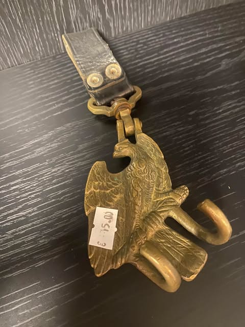 Messing-Wandhaken mit Adler