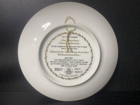 Porzellanteller – Münchner Christkindlmarkt