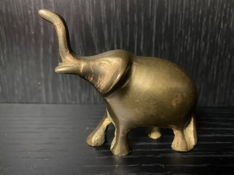 Messing-Elefantenfigur