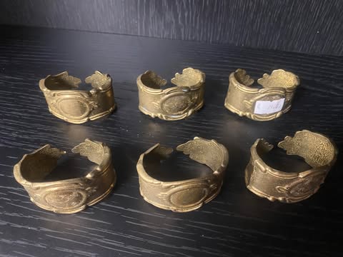 Messing-Serviettenringe (6 Stück)