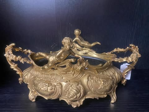 Messingschale – Barock mit Putten