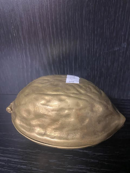 Messing-Nussdose mit Klappfunktion