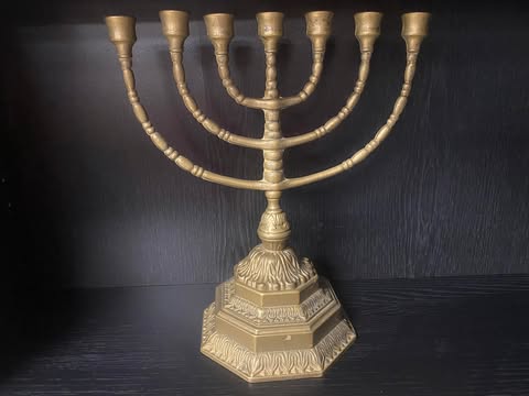 Messing-Menora – 7-armig