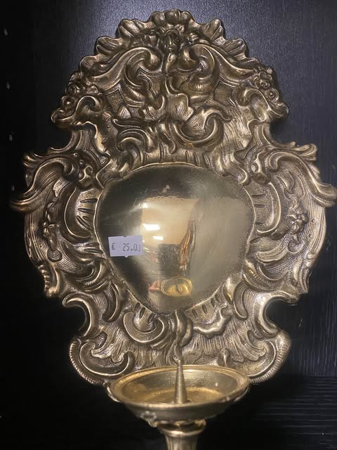 Messing-Wandkerzenhalter im Barockstil