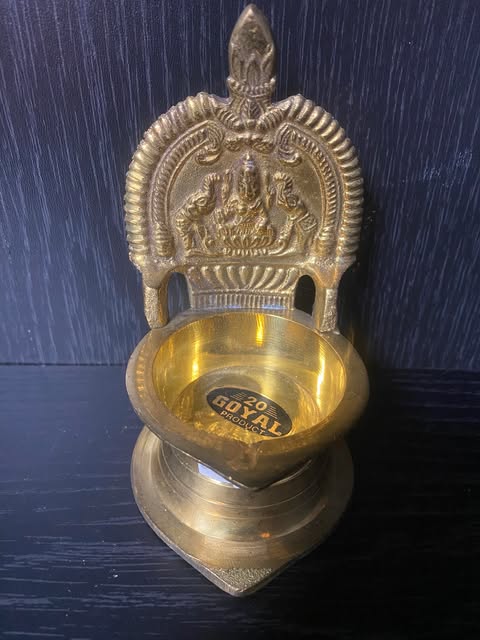 Indische Messing-Öllampe