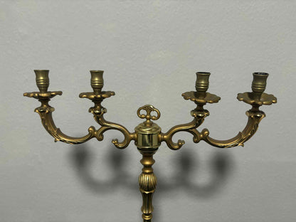 Vierarmiger Messing-Kerzenständer