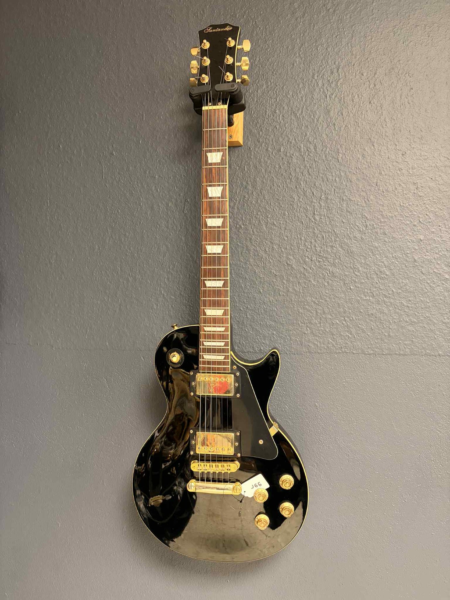 Santander Les Paul Style – Elektrische Gitarre in Schwarz