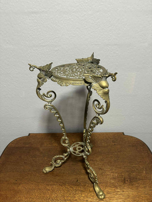 Messing-Etagere mit Vogelapplikationen