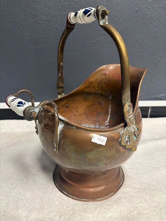 Kupferschütte mit Keramikgriffen