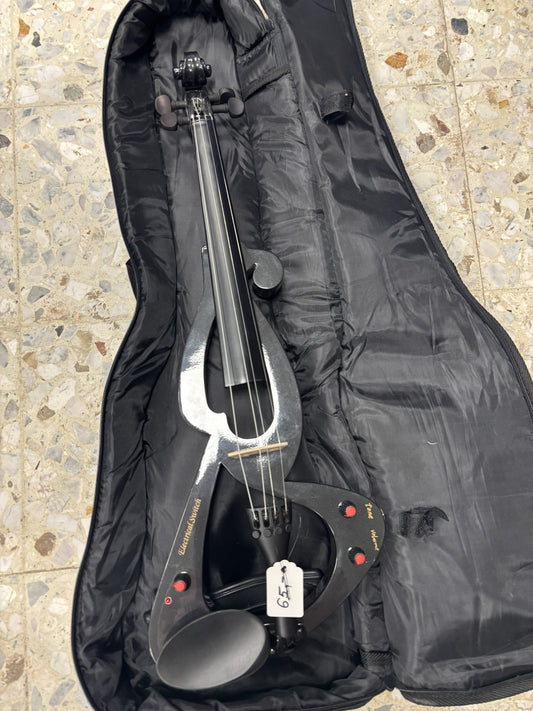 Elektrische Violine – Schwarz mit Softcase
