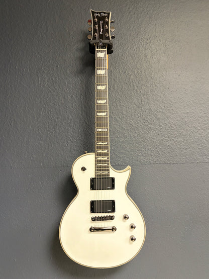 Harley Benton Progressive Line L-1000 – E-Gitarre in Weiß (Lackriss)