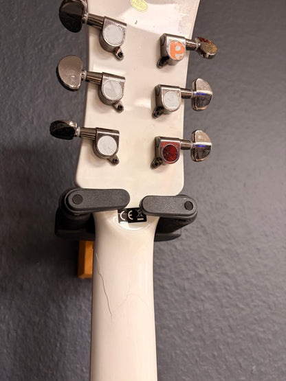 Harley Benton Progressive Line L-1000 – E-Gitarre in Weiß (Lackriss)