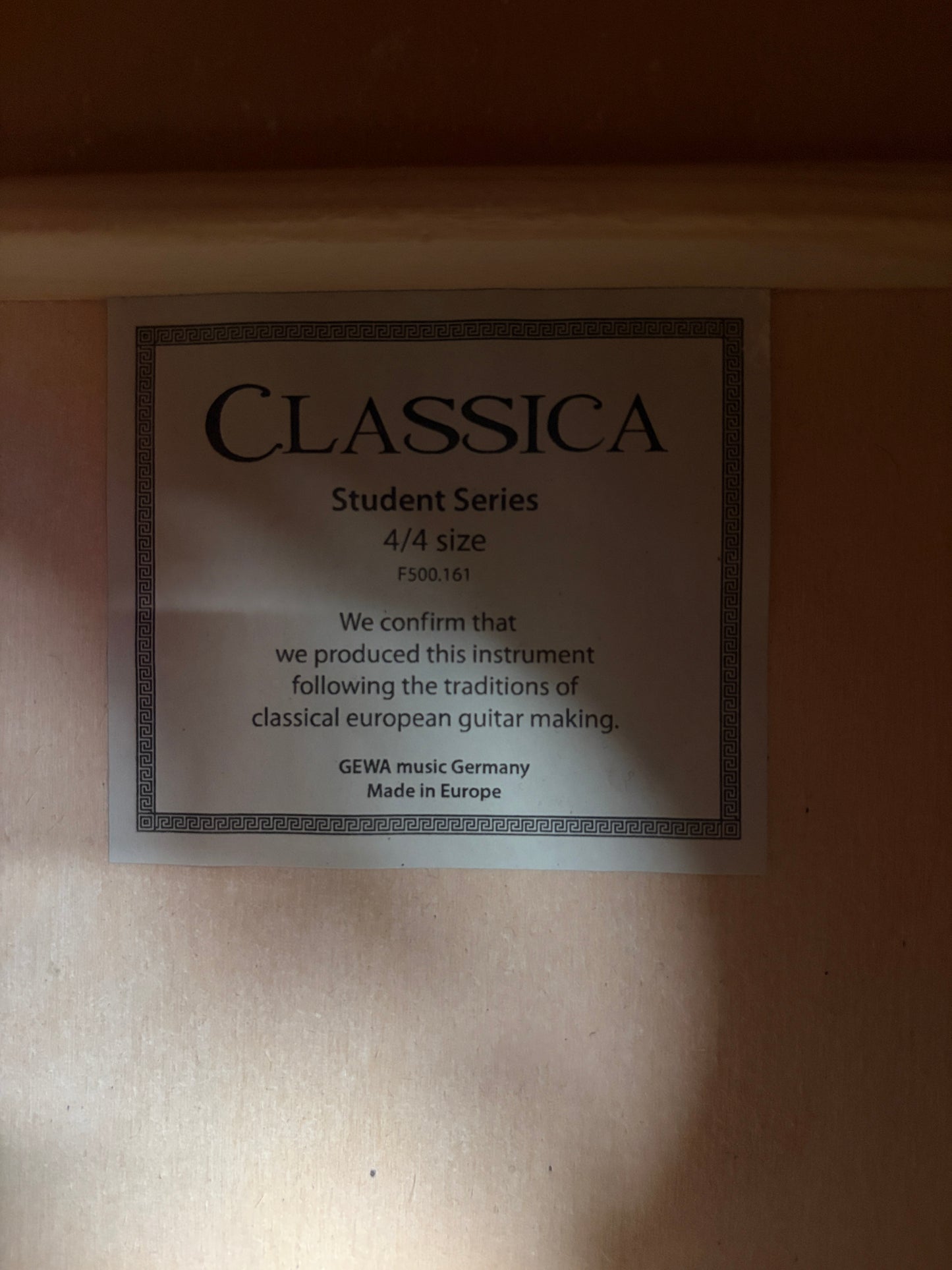 Classica Student Series F500.161