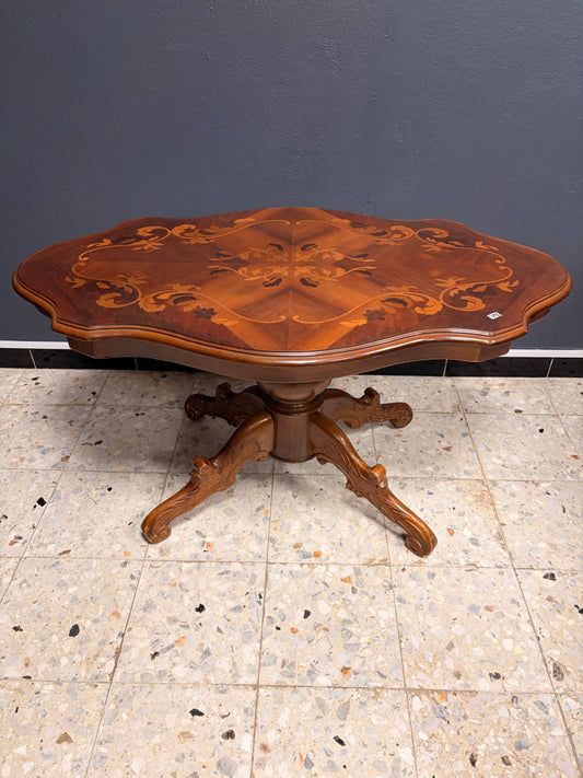 Antiker Salontisch – Intarsienarbeit, Holz